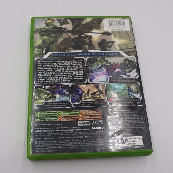 Microsoft Xbox Live Halo 2 Video Game Classic Shooter Case Disc Booklet Tested - Picture 3 of 4
